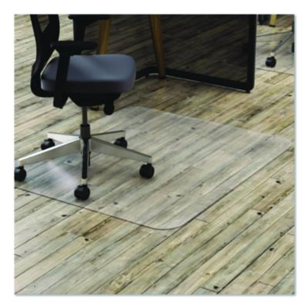 Clear All Day Use Chair Mat For Hard Floors, Rectangular, Straight Edges, 36" x 48", Clear