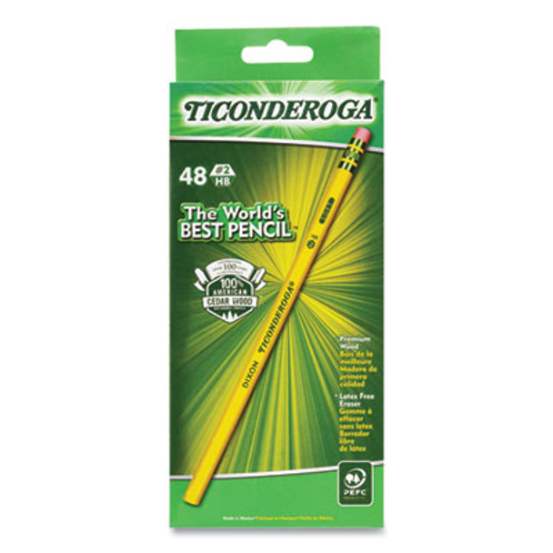 Pencils, Hb (#2), Black Lead, Yellow Barrel, 48/Pack