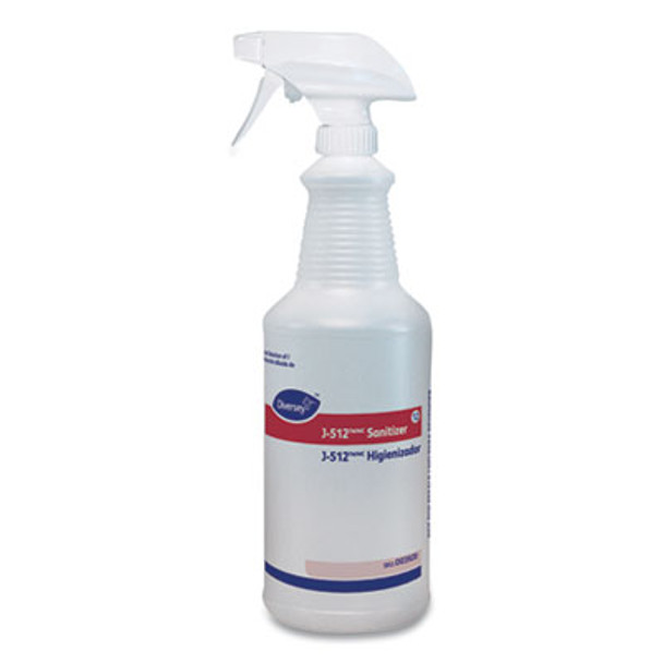 J-512 Sanitizer 32 Oz Bottles, Clear, 12/Carton