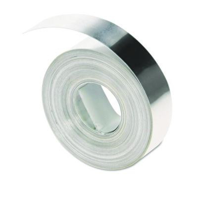 Rhino Metal Label Non-Adhesive Tape, 0.5" X 16 Ft, Aluminum