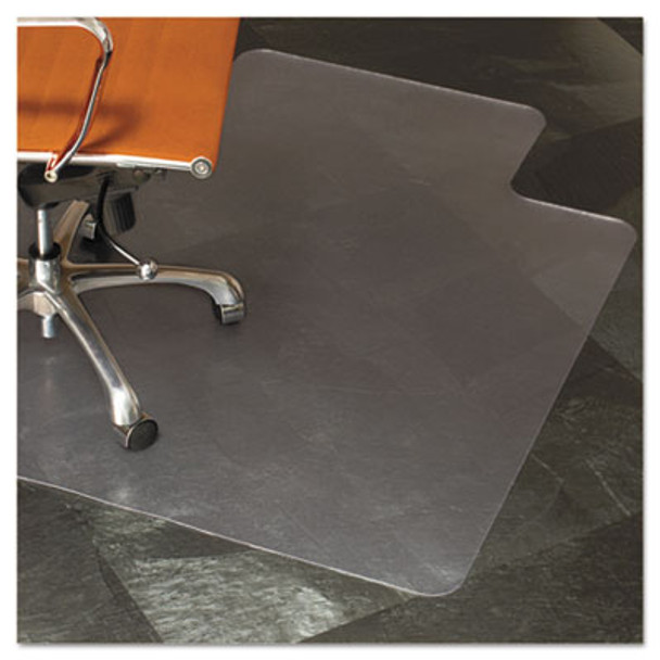 Natural Origins Biobased Chair Mat For Hard Floors, Rectangular With Lip, Straight Edges, 36" x 48", Clear