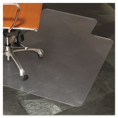 Natural Origins Biobased Chair Mat For Hard Floors, Rectangular With Lip, Straight Edges, 36" x 48", Clear