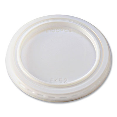 Portion Cup Lids, Fits 1 Oz Squat Portion Cups, Plastic, Clear, 125/Sleeve, 20 Sleeves/Carton