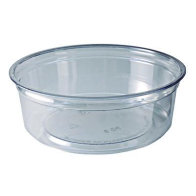 Recycleware Round Deli Container, 8 Oz, 4.6" Diameter x 1.7" h, Clear, Plastic, 500/Carton