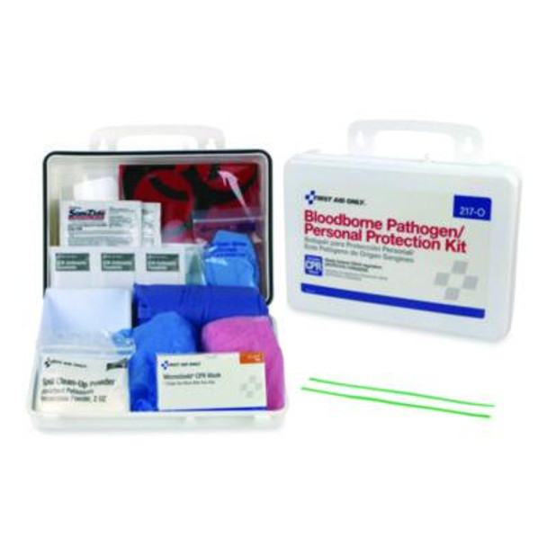 Bloodborne Pathogen And Personal Protection Kit With Microshield, 26 Pieces, Plastic Case