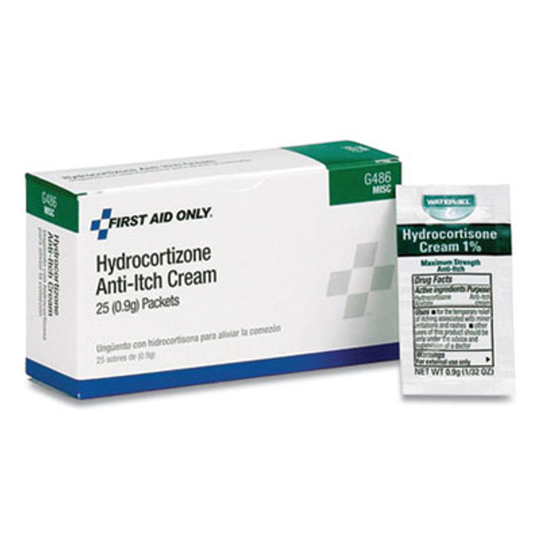Hydrocortisone Anti-Itch Cream, 0.03 Oz Packet, 25/Box