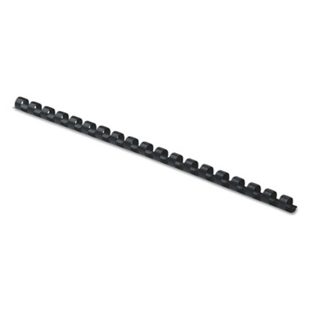 Plastic Comb Bindings For 11 x 8.5 Documents, 19 Rings, 0.25" (20-Sheet) Capacity, Black, 100/Pack