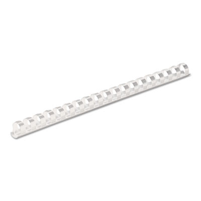 Plastic Comb Bindings For 11 x 8.5 Documents, 19 Rings, 0.5" (90-Sheet) Capacity, White, 100/Pack