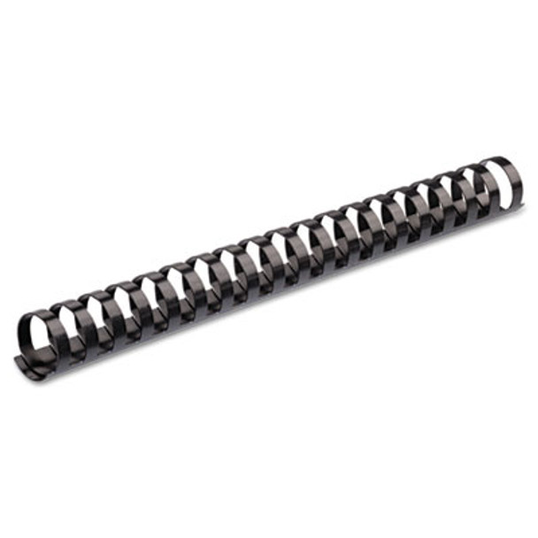Plastic Comb Bindings For 11 x 8.5 Documents, 19 Rings, 0.75" (150-Sheet) Capacity, Black, 25/Pack