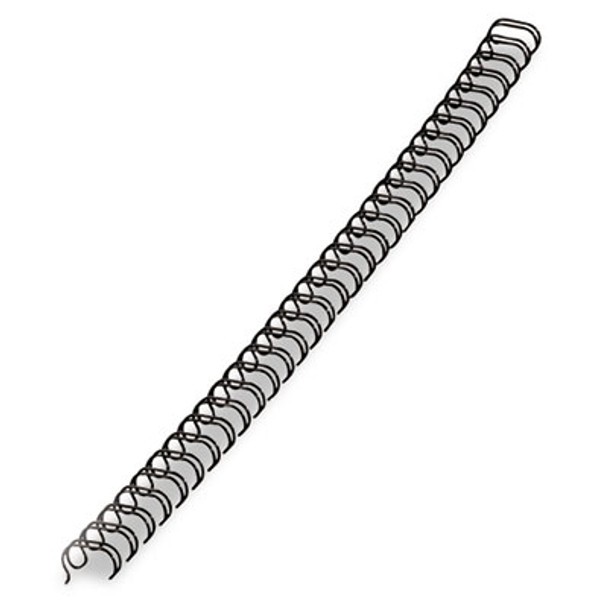 Wire Bindings For 11 x 8.5 Documents, 32 Rings, 0.5" (100-Sheet) Capacity, Black, 25/Pack