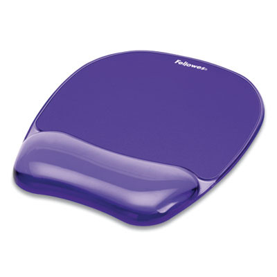 Gel Crystals Mouse Pad With Wrist Rest, 7.87 x 9.18, Purple