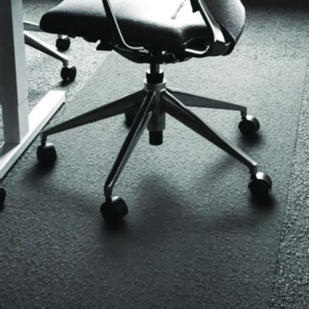 Cleartex Ultimat Xxl Polycarbonate General Office Mat For Flat To Plush Pile Carpeted Floors, Rectangular, 60" x 79", Clear