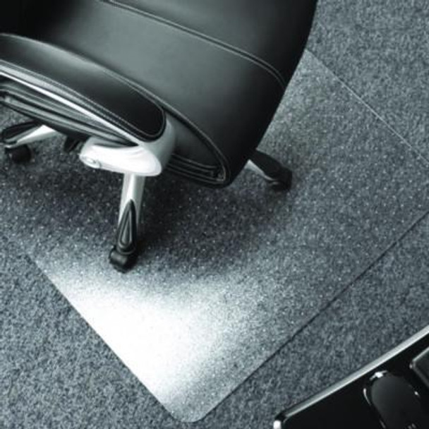 Cleartex Ultimat Polycarbonate Chair Mat For Low To Medium Pile Carpeted Floors, Rectangular, 48" x 53", Clear