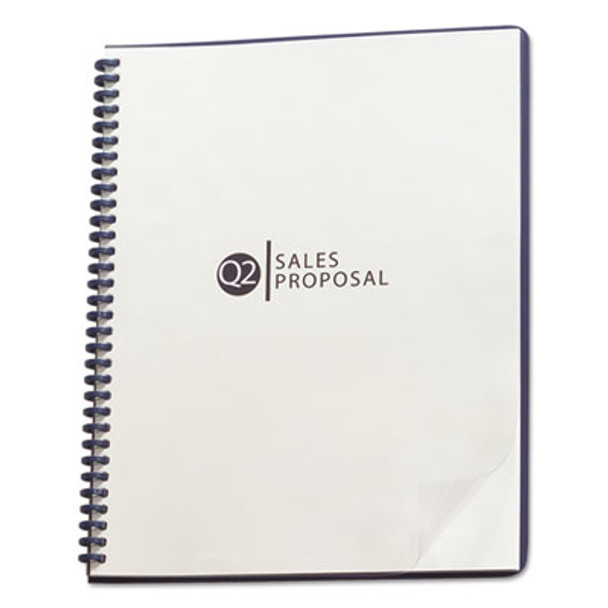 Proclick Pre-Punched Cover, Plastic, Square Corners, 11.75 x 8.5, Clear, 25/Pack