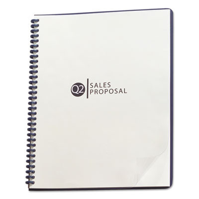 Proclick Pre-Punched Cover, Plastic, Square Corners, 11.75 x 8.5, Clear, 25/Pack