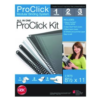 Instant Report Kits, 0.31" Capacity, For 11 x 8.5 Sheets, Clear/Black Covers, Black Spine, 2 Kits/Pack