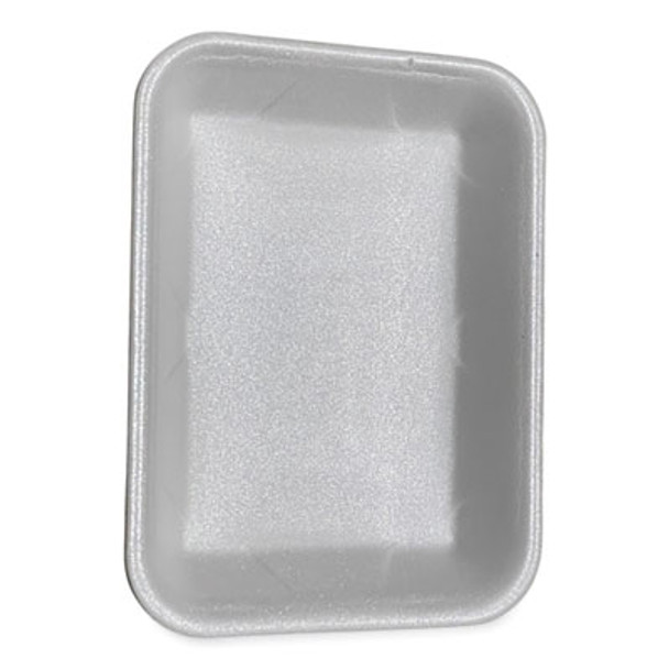 Meat Trays, #4P, 9.5 x 7.19 x 1.2, White, Foam, 500/Carton