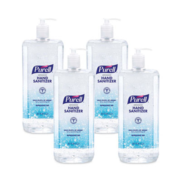 Advanced Hand Sanitizer Refreshing Gel, 1.5 L Pump Bottle, Clean Scent, 4/Carton