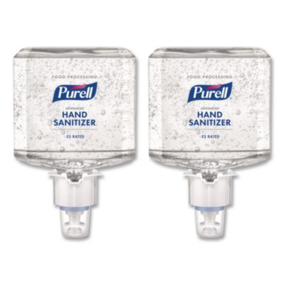 Advanced E3-Rated Instant Hand Sanitizer Gel, 1,200 Ml Refill, Fragrance-Free, For Es4 Dispensers, 2/Carton