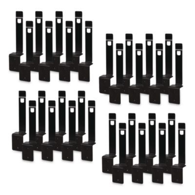 Rail Mount For Es Everywhere System, Black, 8/Pack, 4 Packs/Carton