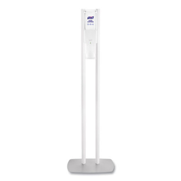 Es10 Dispenser Floor Stand With Automatic Hand Sanitizer Dispenser, 15.56 x 11.75 x 51.82, White