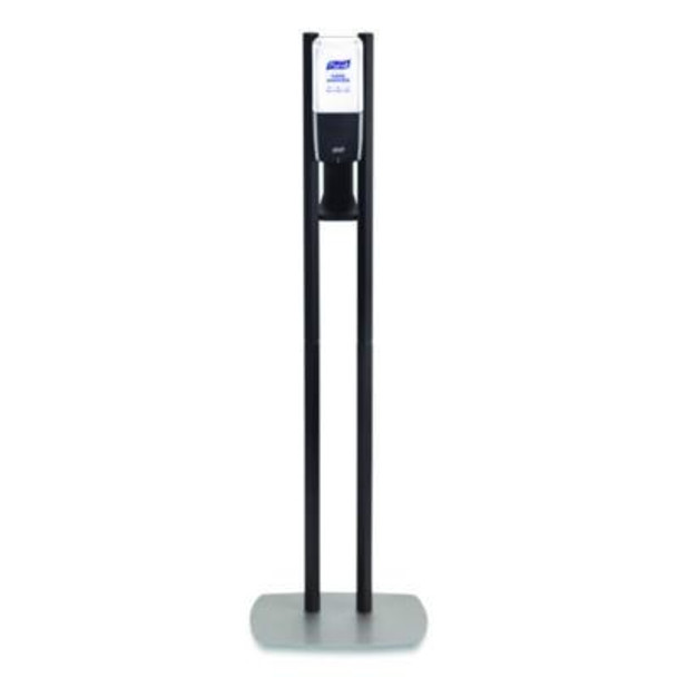 Es10 Dispenser Floor Stand With Automatic Hand Sanitizer Dispenser, 15.56 x 11.75 x 51.82, Graphite