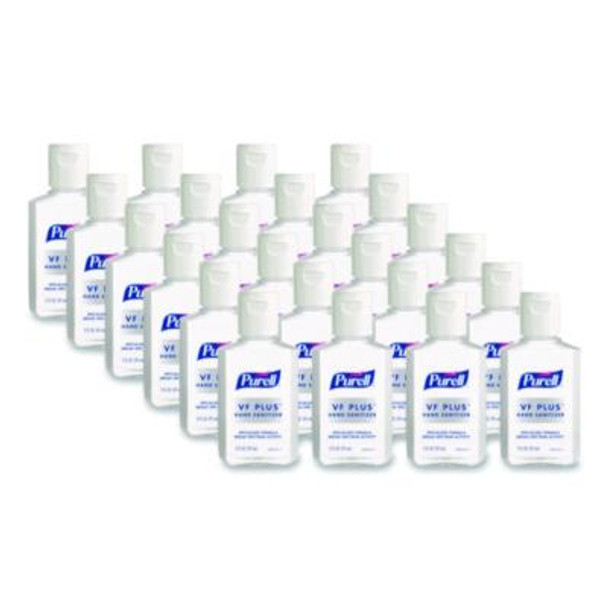 Vf Plus Hand Sanitizer Gel, 2 Oz Flip-Cap Bottle, Fragrance-Free, 24/Carton