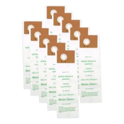 Replacement Vacuum Bags, Fits Advance Spectrum/Clarke Carpetmaster, 10/Pack