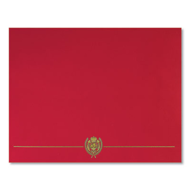 Classic Crest Certificate Covers, 9.38 X 12, Red, 5/Pack