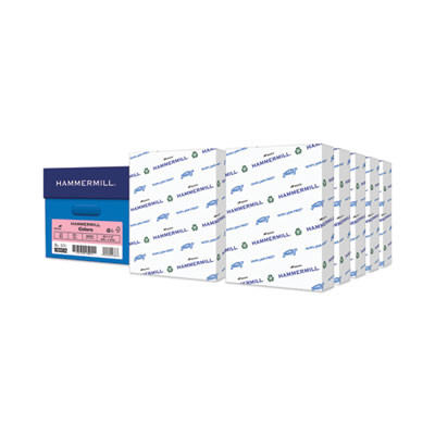 Colors Print Paper, 20 Lb Bond Weight, 8.5 x 11, Pink, 500 Sheets/Ream, 10 Reams/Carton