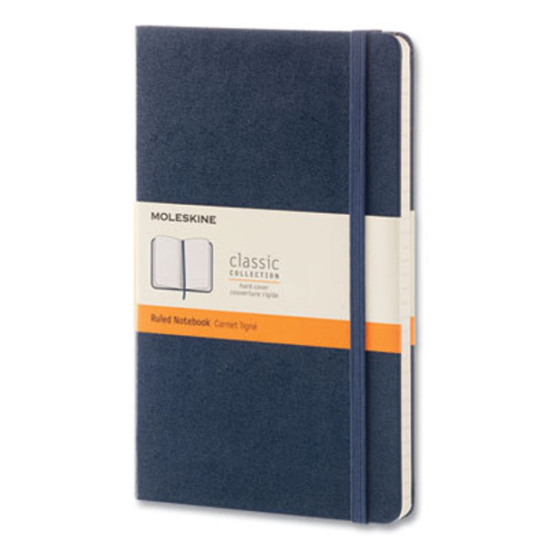 Classic Collection Hard Cover Notebook, 1-Subject, Dotted Rule (4 Sq/In), Sapphire Blue Cover, (240) 8.25 x 5 Sheets