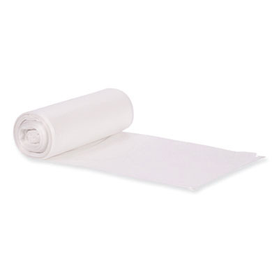 Eco Blend Max Can Liners, 60 Gal, 0.8 Mil, 38" x 58", Clear, 20 Bags/Roll, 5 Rolls/Carton