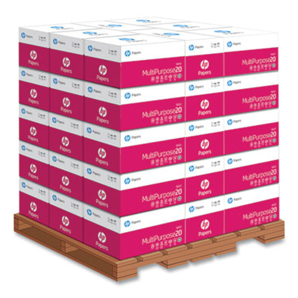 Multipurpose20 Paper, 96 Bright, 20 Lb Bond Weight, 8.5 x 11, White, 500 Sheets/Ream, 10 Reams/Carton, 40 Cartons/Pallet
