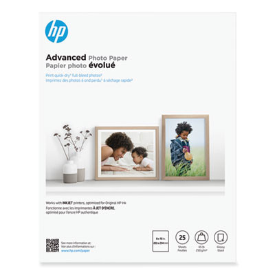 Advanced Photo Paper, 10.5 Mil, 8 X 10, Glossy White, 25/Pack