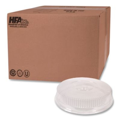 Round Plastic Dome Lid, Embossed, Fits 212/213, 16" Diameter, Clear, 25/Carton