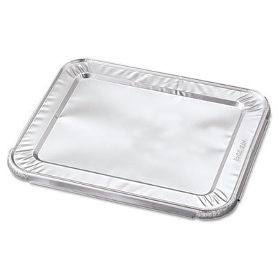Steam Pan Foil Lids, Fits Half-Size Pan, 30 Gauge, 12.27 x 10.44, 100/Carton