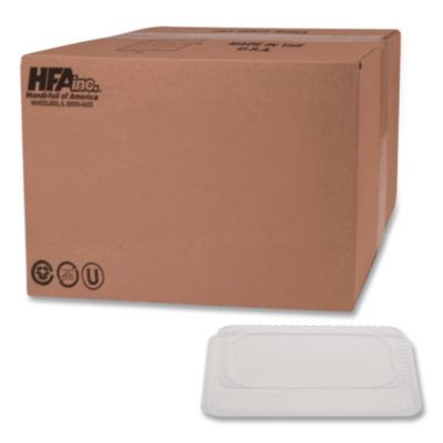 Plastic Dome Lids, Fits Oblong Pans 2061/2062, 8.25 x 5.88, Clear, 500/Carton