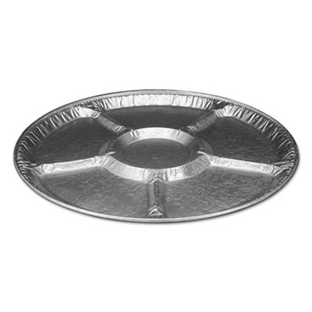 Aluminum Lazy Susan, 6 Compartments, 18" Diameter x 0.94" h, 25/Carton
