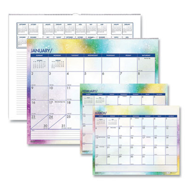 Recycled Cosmos Wall Calendar, Night Sky Artwork, 14.88 x 12, White/Multicolor Sheets, 12-Month (Jan To Dec): 2026