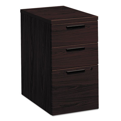 10500 Series Mobile Pedestal File, Left Or Right, 3-Drawers: Box/Box/File, Legal/Letter, Mahogany, 15.75" X 22.75" X 28"