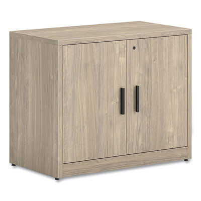 10500 Series Storage Cabinet With Doors, Two Shelves, 36" x 20" x 29.5", Kingswood Walnut