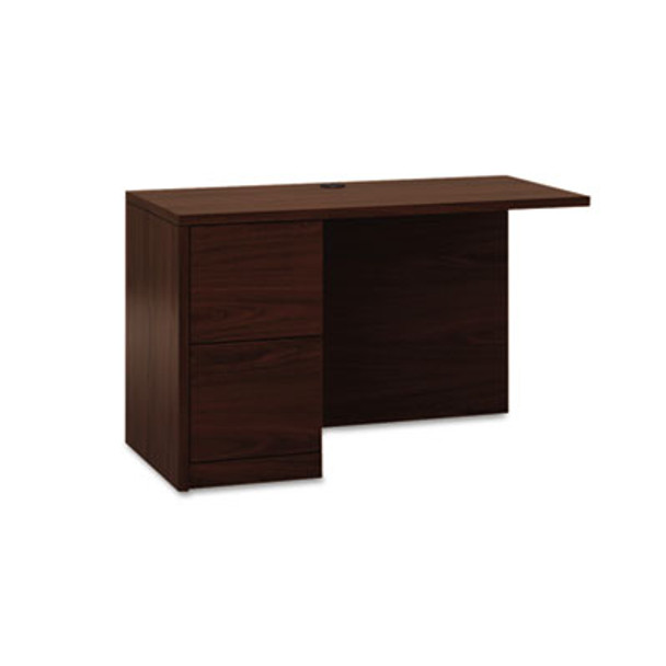 10500 Series L Workstation Return, Full-Height Left Ped, 48w x 24d x 29.5h, Mahogany