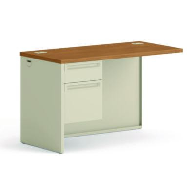 38000 Series Flush Return, Left, 48w x 24d x 29.5h, Harvest/Putty