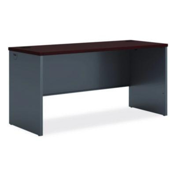38000 Series Desk Shell, 60w X 24d X 29.5h, Mahogany/Charcoal