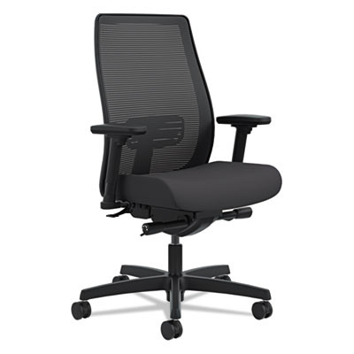 Endorse Mesh Mid-Back Work Chair, Supports Up To 300 Lb, 17.5" To 21.75" Seat Height, Black