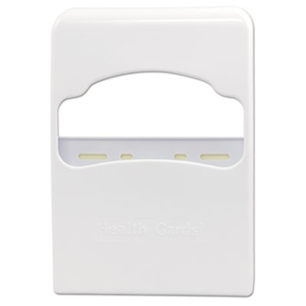 Health Gards Quarter-Fold Toilet Seat Cover Dispenser, 8.75 X 2 X 12, White