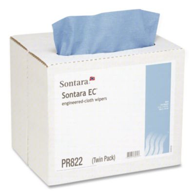 Sontara Ec Wipers, 16.5 x 12, Blue, Interfold Twin Dispenser, 250/Carton