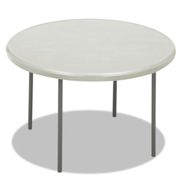 Indestructable Classic Folding Table, Round, 48" x 29", Platinum