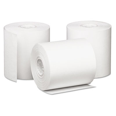Impact Bond Paper Rolls, 3" X 85 Ft, White, 50/Carton