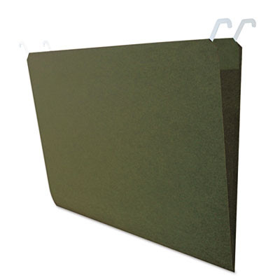 Hanging File Folders With Innovative Top Rail, Legal Size, 1/4-Cut Tabs, Standard Green, 20/Pack